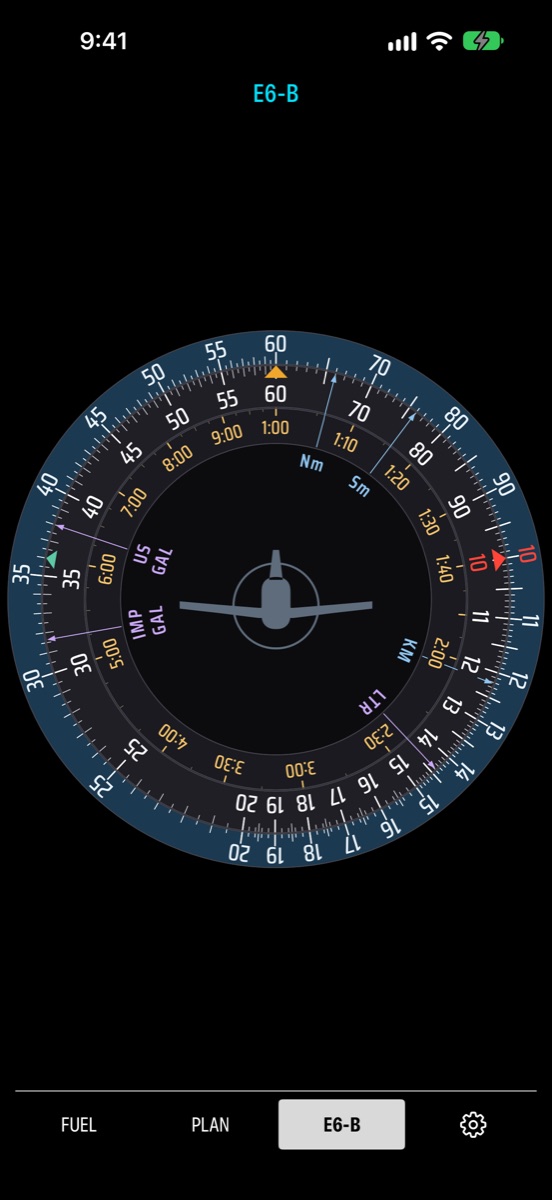 The E6B circular slide rule.